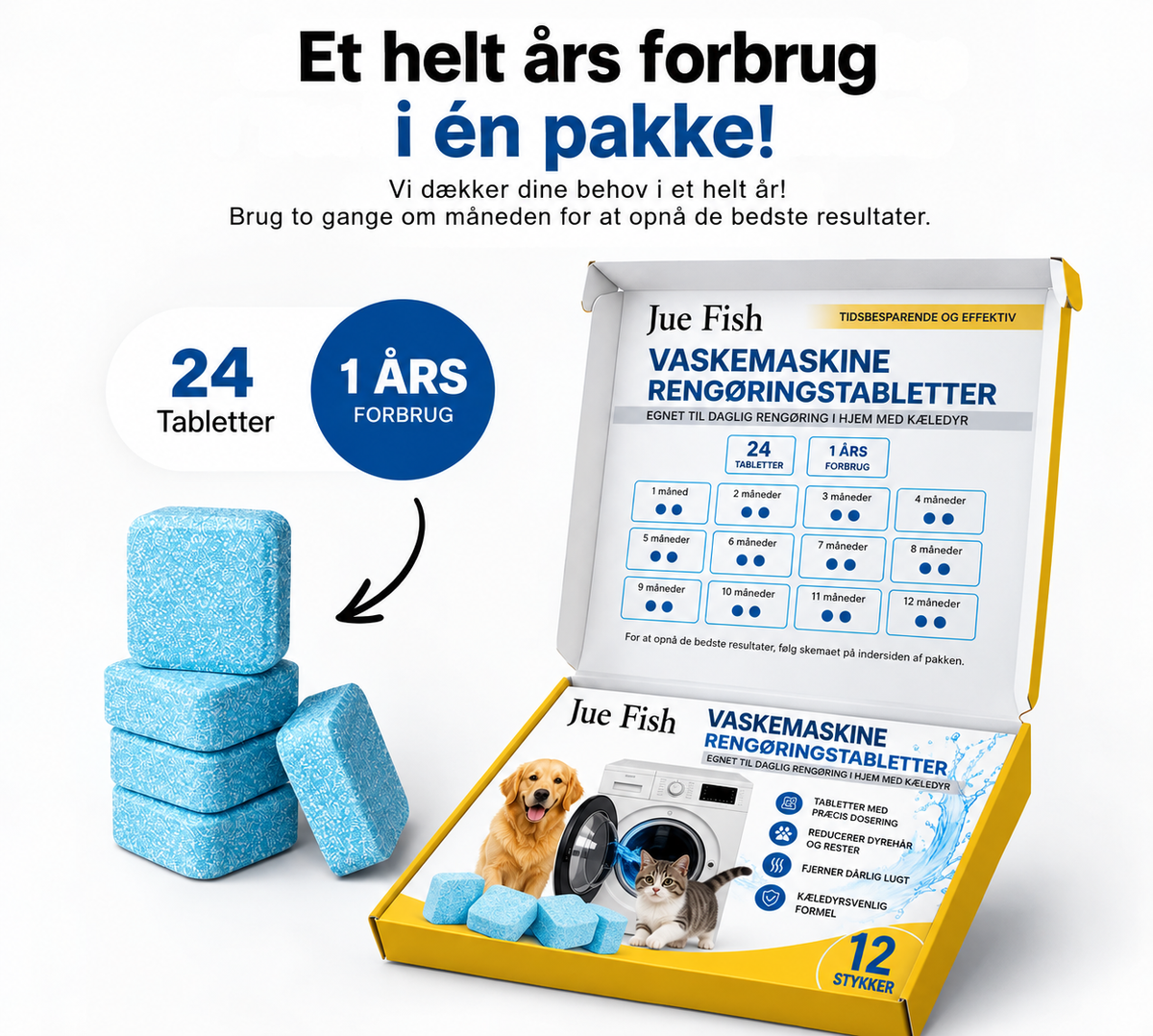Fjern dårlig lugt og skjulte rester i vaskemaskinen