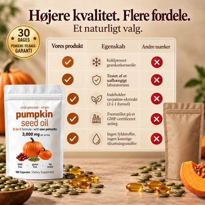 Græskarkerneolie-kapsler