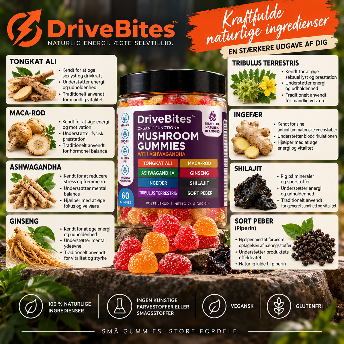 DriveBites™ – Gummies til mænds energi og vitalitet