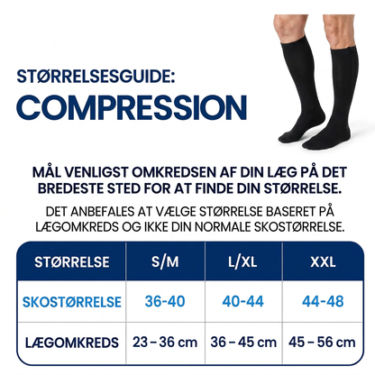 Kompressionsstrømper med lynlås