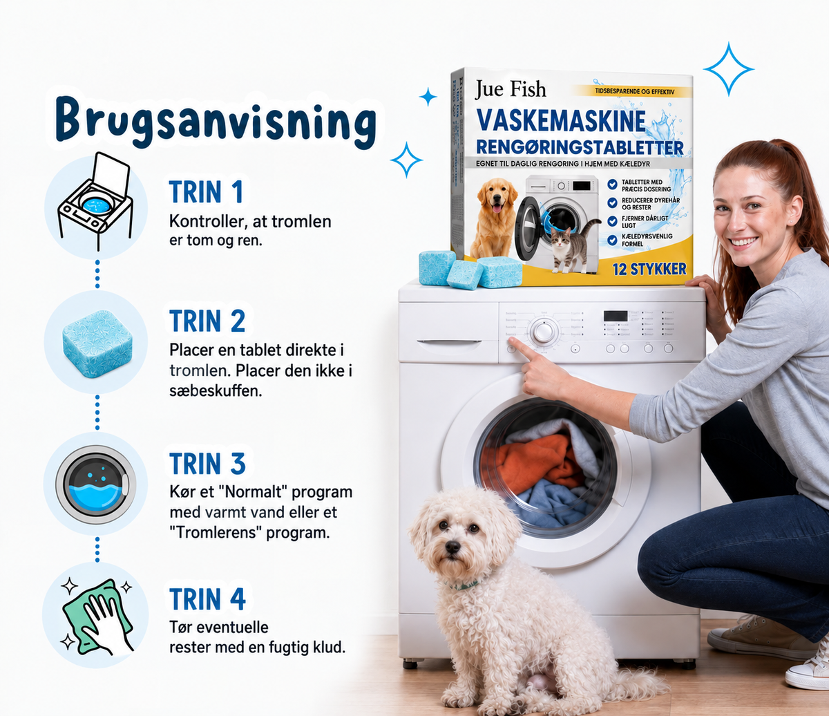 Fjern dårlig lugt og skjulte rester i vaskemaskinen