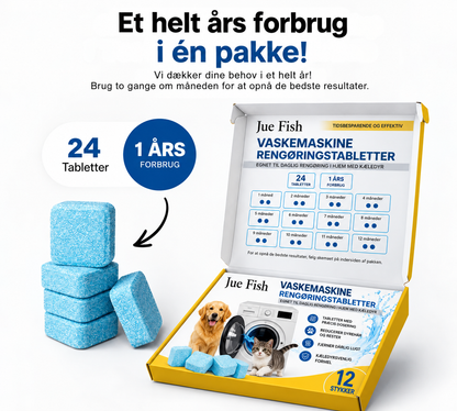 Fjern dårlig lugt og skjulte rester i vaskemaskinen