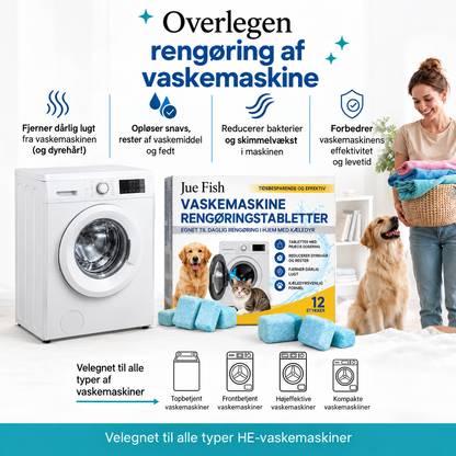 Fjern dårlig lugt og skjulte rester i vaskemaskinen