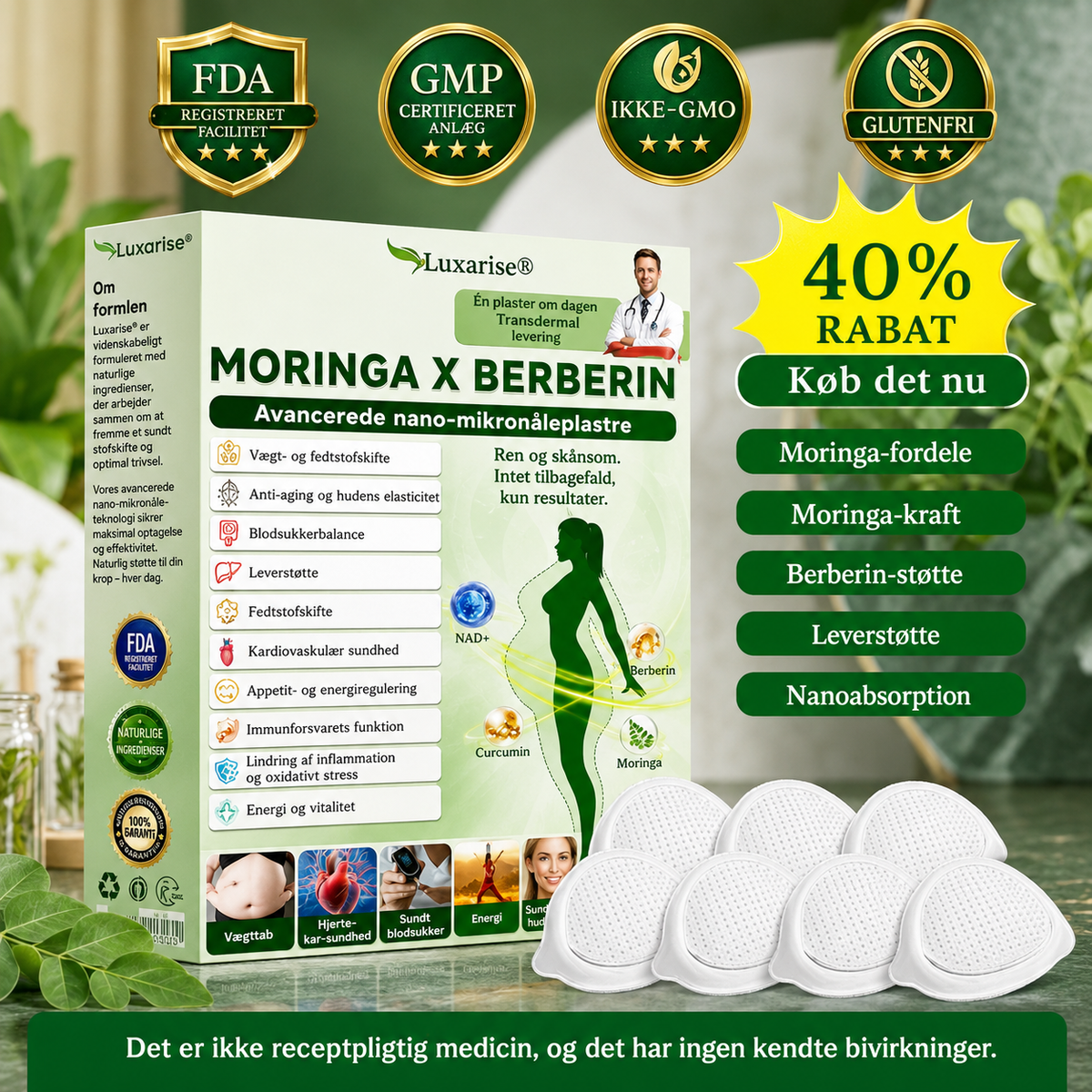 Luxarise® Moringa + Berberine Pleister