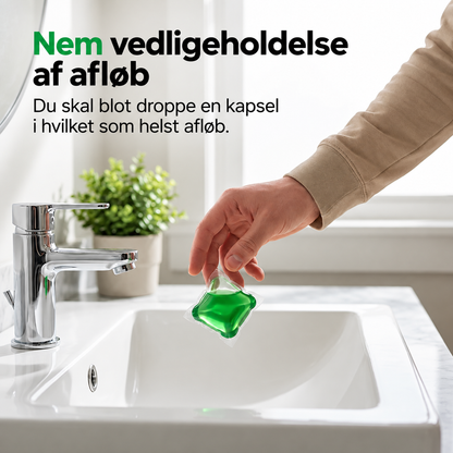 Lugtfjernende afløbskapsler
