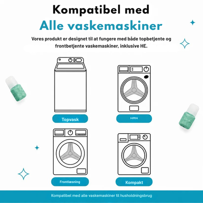 Fjern dårlig lugt og skjulte rester i vaskemaskinen